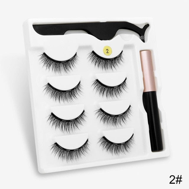 3D Mink Eyelashes with Magnetic Eyeliner