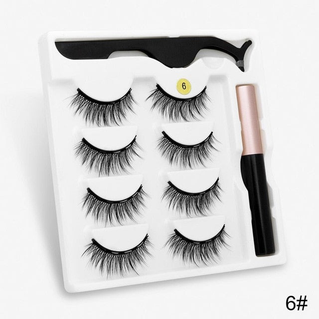 3D Mink Eyelashes with Magnetic Eyeliner