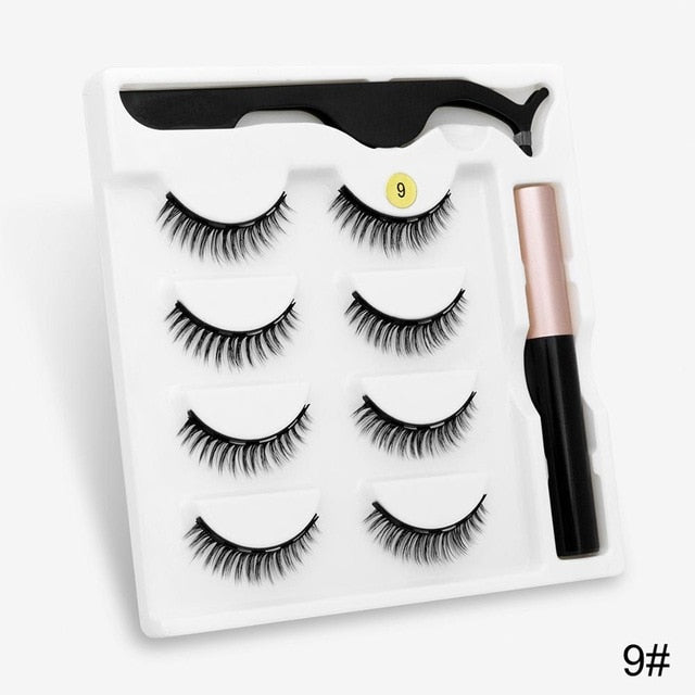 3D Mink Eyelashes with Magnetic Eyeliner