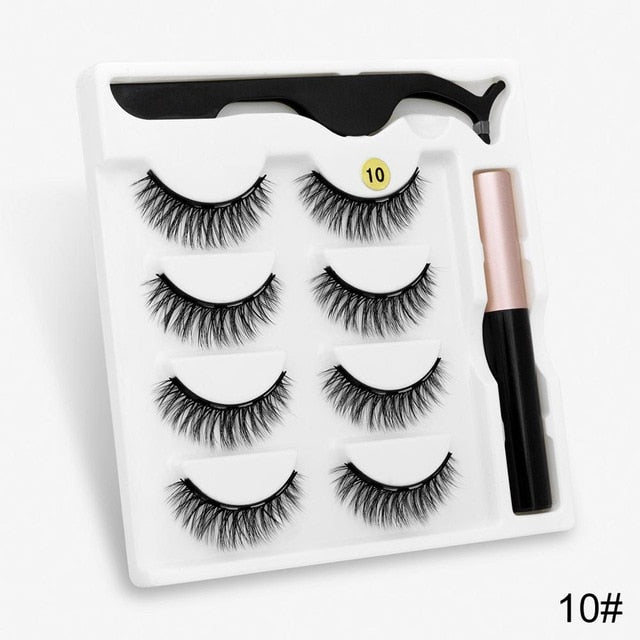 3D Mink Eyelashes with Magnetic Eyeliner