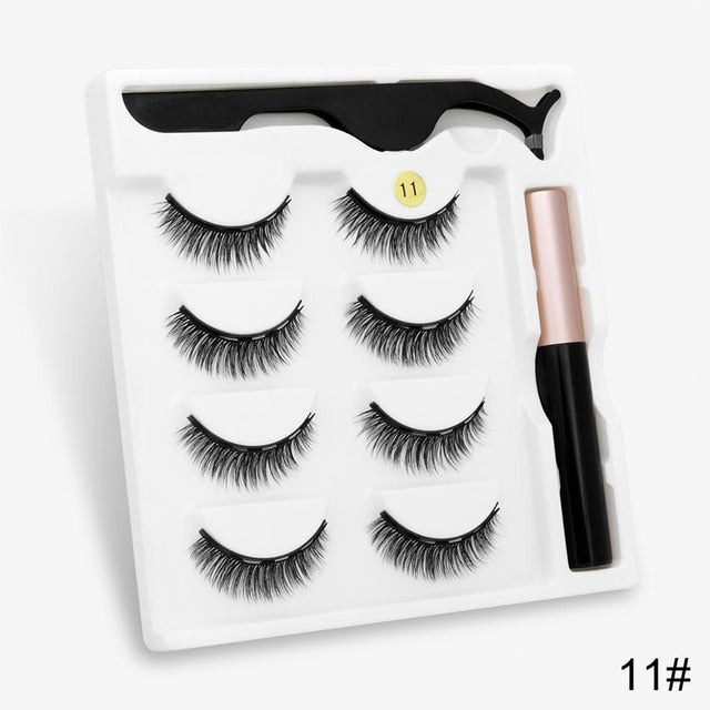 3D Mink Eyelashes with Magnetic Eyeliner