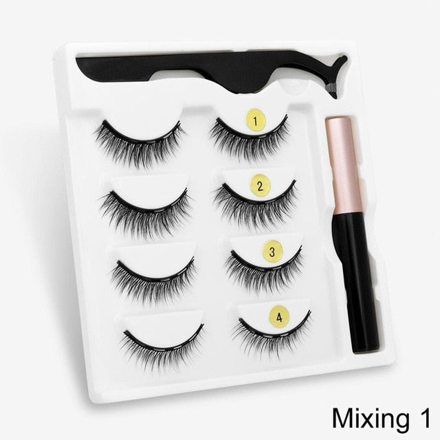 3D Mink Eyelashes with Magnetic Eyeliner