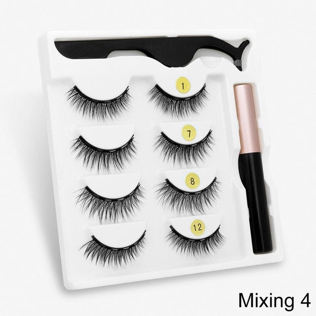 3D Mink Eyelashes with Magnetic Eyeliner