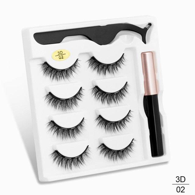 3D Mink Eyelashes with Magnetic Eyeliner