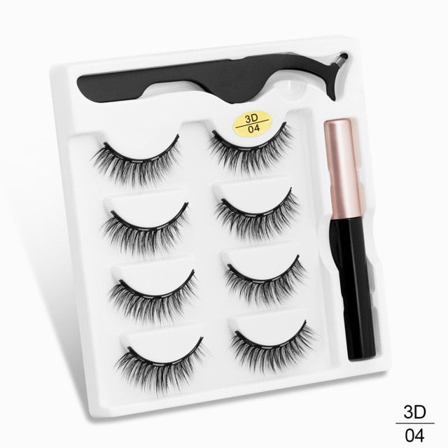 3D Mink Eyelashes with Magnetic Eyeliner