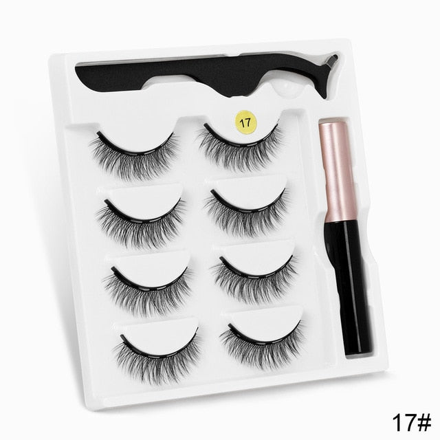 3D Mink Eyelashes with Magnetic Eyeliner