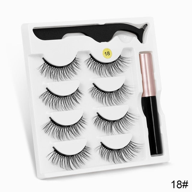 3D Mink Eyelashes with Magnetic Eyeliner