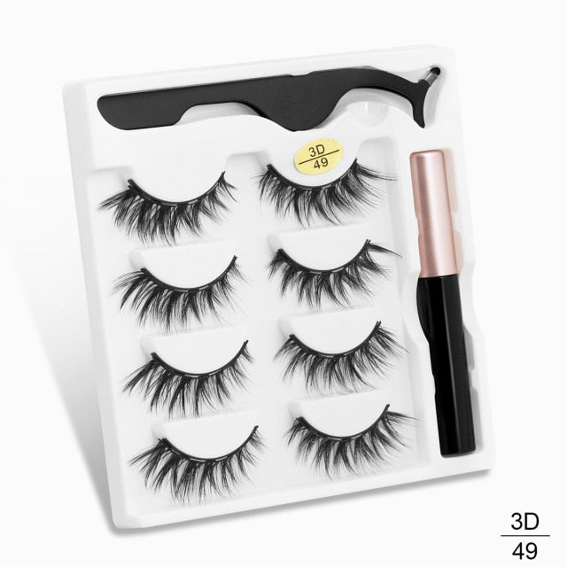 3D Mink Eyelashes with Magnetic Eyeliner