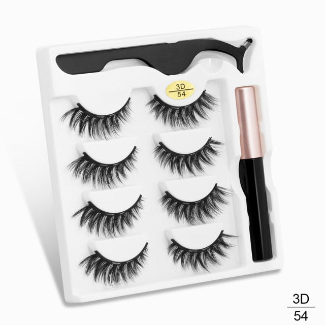 3D Mink Eyelashes with Magnetic Eyeliner