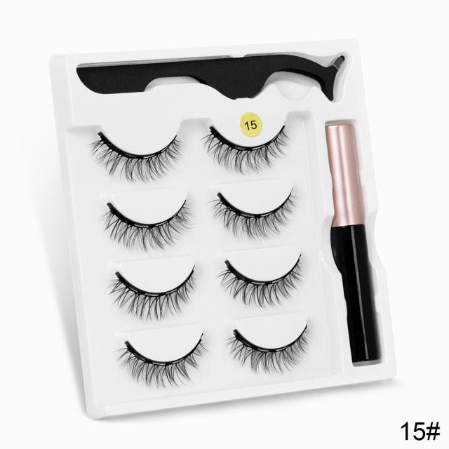 3D Mink Eyelashes with Magnetic Eyeliner