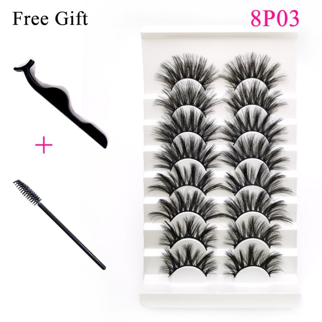 3D Mink Fluffy lashes Set For Wholesale