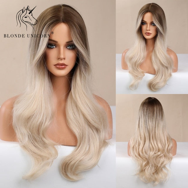 Synthetic Blonde Long Heat Resistant Wig