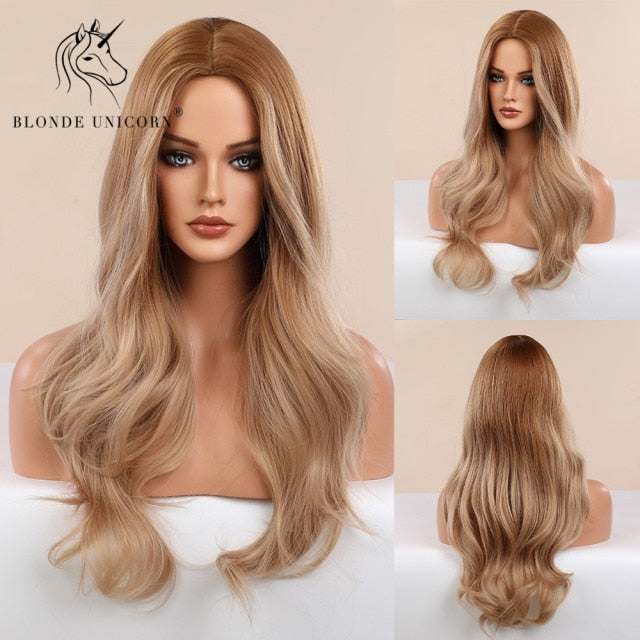 Synthetic Blonde Long Heat Resistant Wig