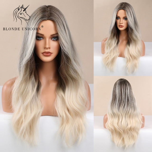 Synthetic Blonde Long Heat Resistant Wig