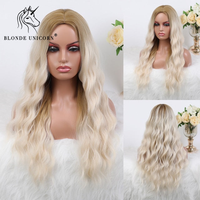 Synthetic Blonde Long Heat Resistant Wig