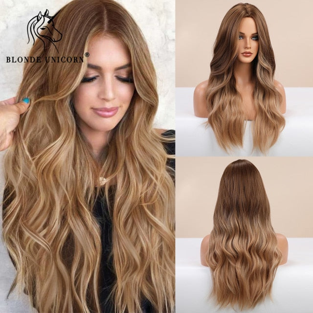 Synthetic Blonde Long Heat Resistant Wig