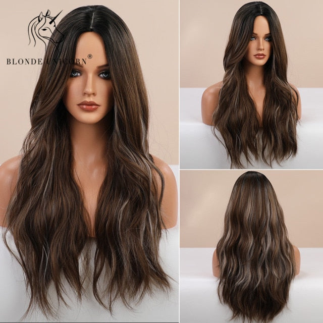 Synthetic Blonde Long Heat Resistant Wig