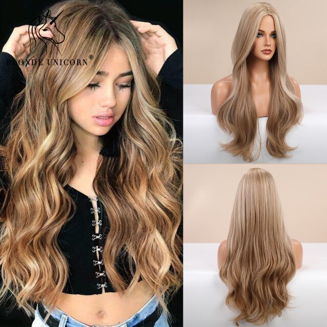 Synthetic Blonde Long Heat Resistant Wig