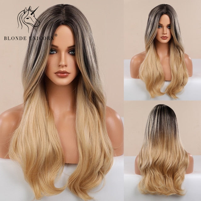 Synthetic Blonde Long Heat Resistant Wig