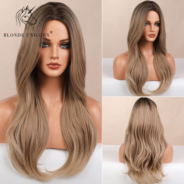 Synthetic Blonde Long Heat Resistant Wig