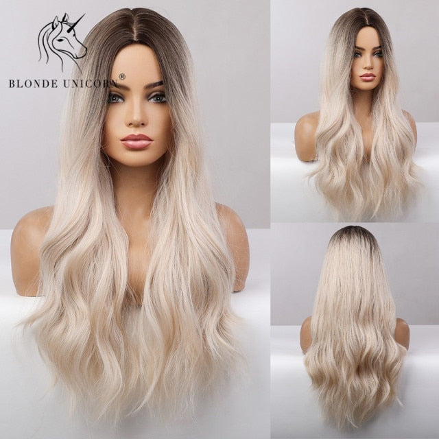 Synthetic Blonde Long Heat Resistant Wig