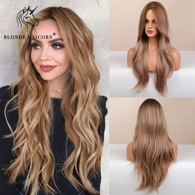 Synthetic Blonde Long Heat Resistant Wig