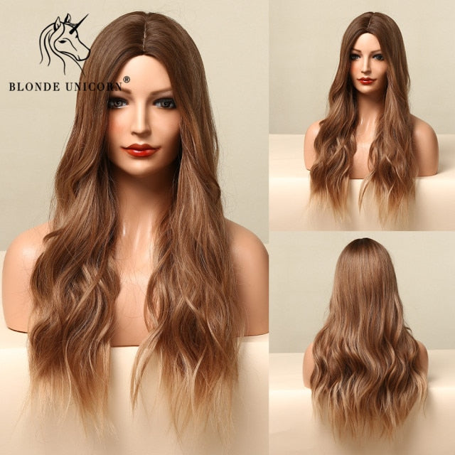 Synthetic Blonde Long Heat Resistant Wig