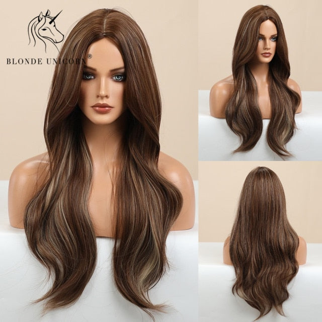 Synthetic Blonde Long Heat Resistant Wig