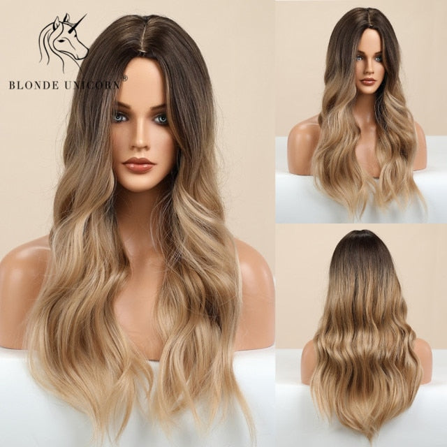 Synthetic Blonde Long Heat Resistant Wig