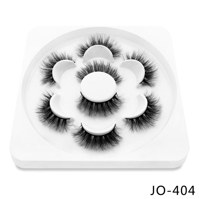 New 5/8 pairs natural 3d faux mink eyelashes extension