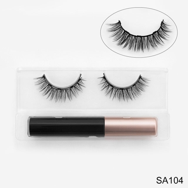 3D Mink Eyelashes with Magnetic Eyeliner