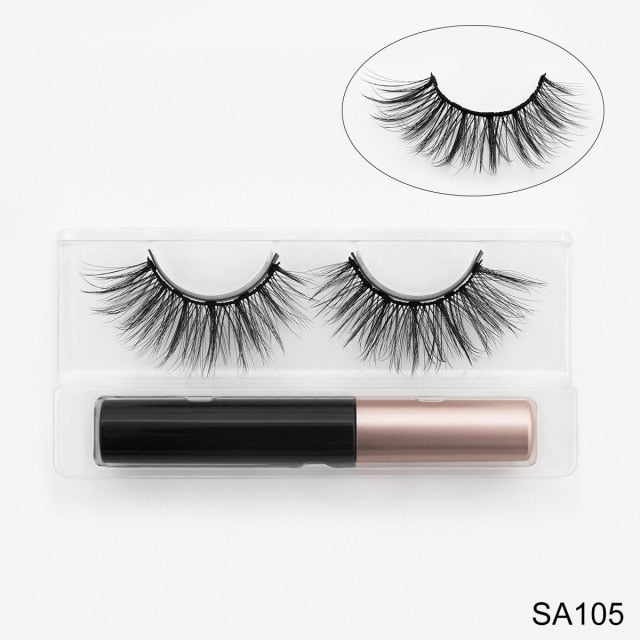 3D Mink Eyelashes with Magnetic Eyeliner