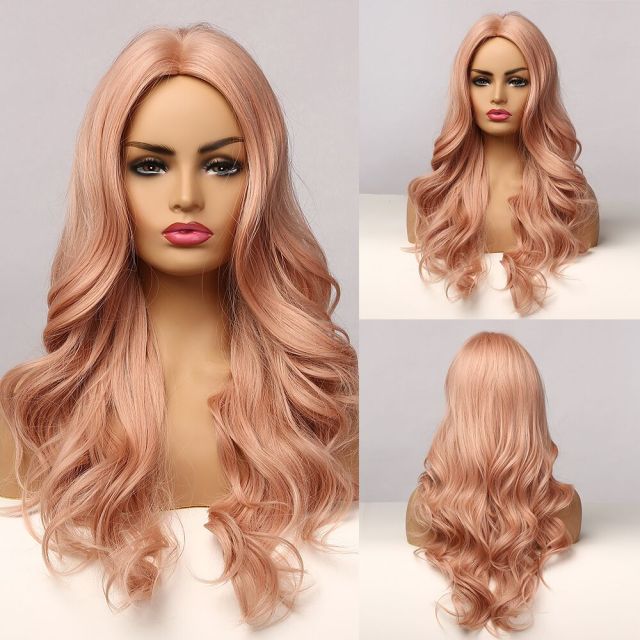 Long Wavy Ombre Blonde White Synthetic Wigs