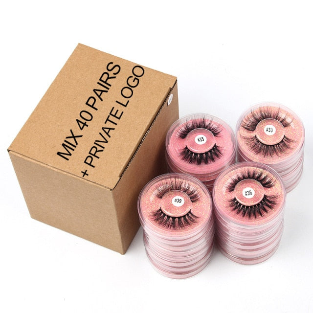 Eyelash Wholesale 4/20/50/100 Pcs 3D Mink Lashes Natural False Eyelashes Reusable Messy Fake Lashes In Bulk Cilios Makeup