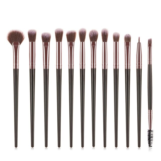 NEW BLACK+RED 10PCS/SET Foundation Powder Makeup Brush