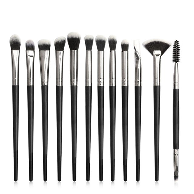 NEW BLACK+RED 10PCS/SET Foundation Powder Makeup Brush