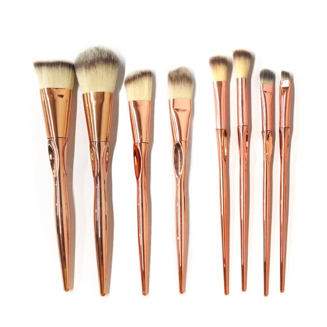 NEW BLACK+RED 10PCS/SET Foundation Powder Makeup Brush