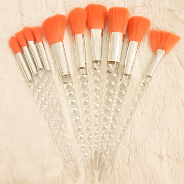 NEW BLACK+RED 10PCS/SET Foundation Powder Makeup Brush