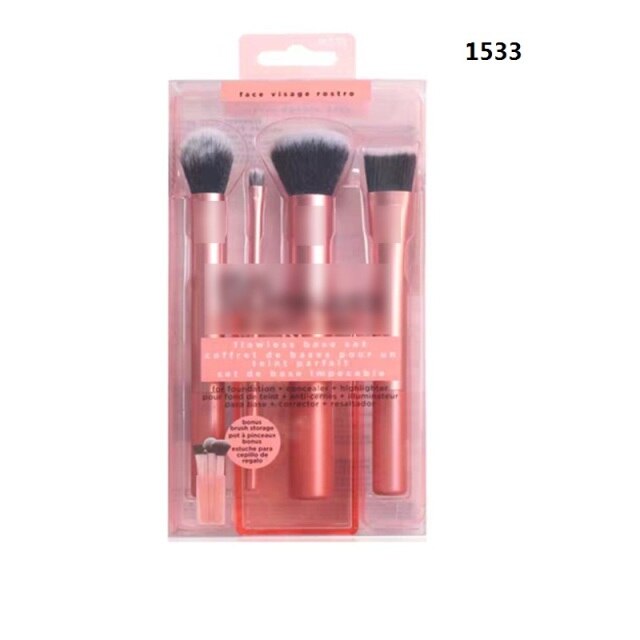 NEW BLACK+RED 10PCS/SET Foundation Powder Makeup Brush