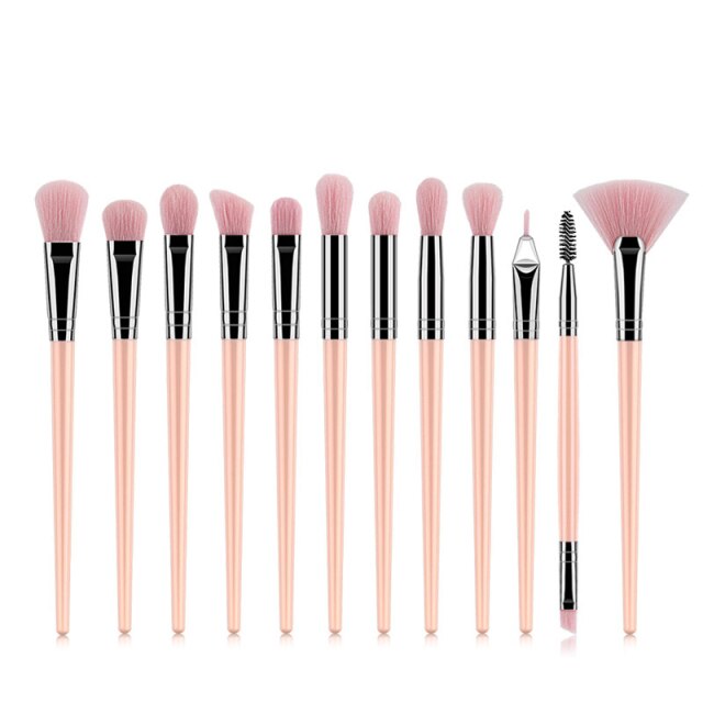 NEW BLACK+RED 10PCS/SET Foundation Powder Makeup Brush