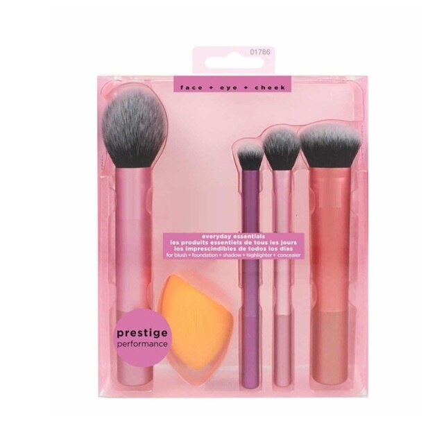 NEW BLACK+RED 10PCS/SET Foundation Powder Makeup Brush