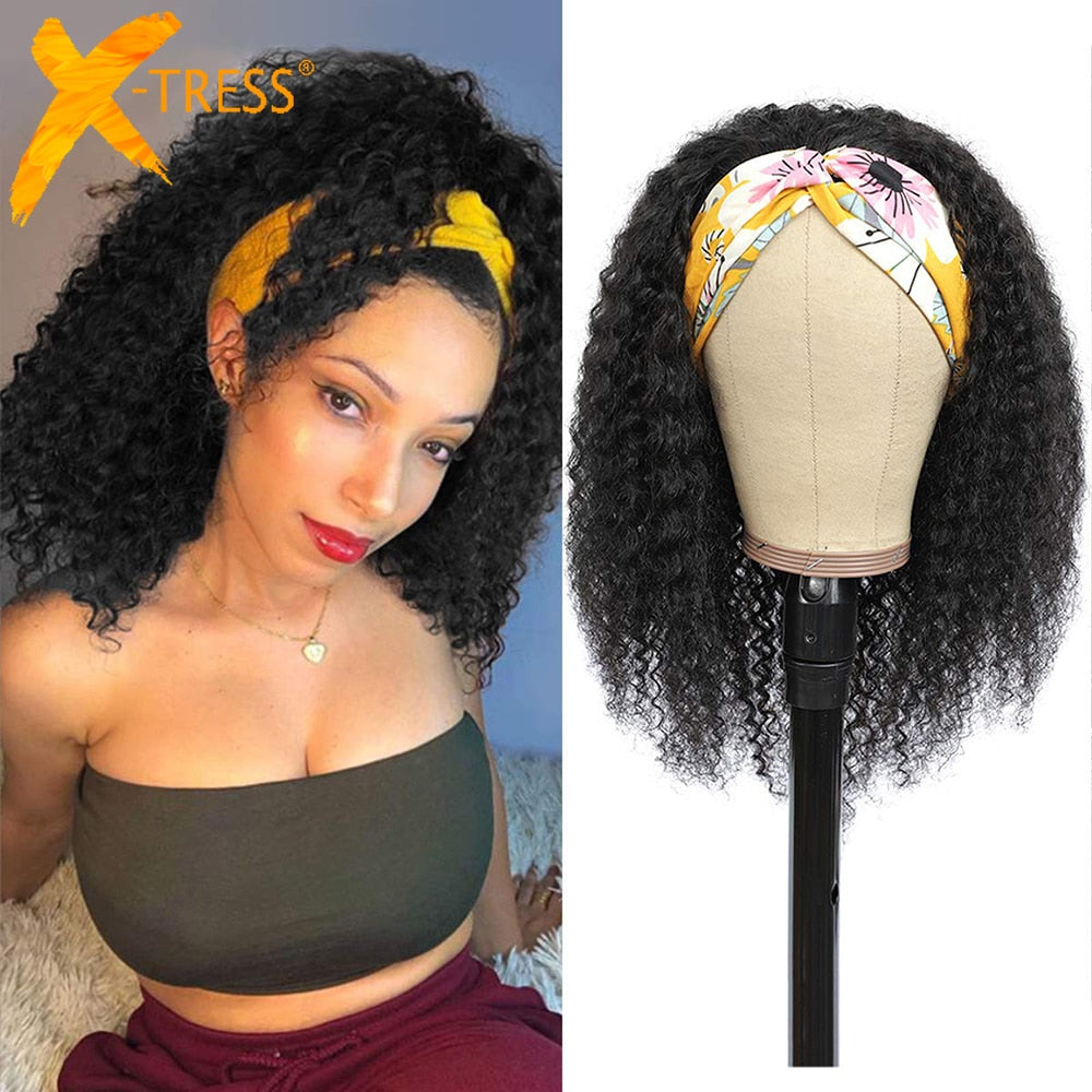 Kinky Curly Synthetic Headband Wig