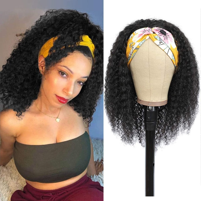 Kinky Curly Synthetic Headband Wig