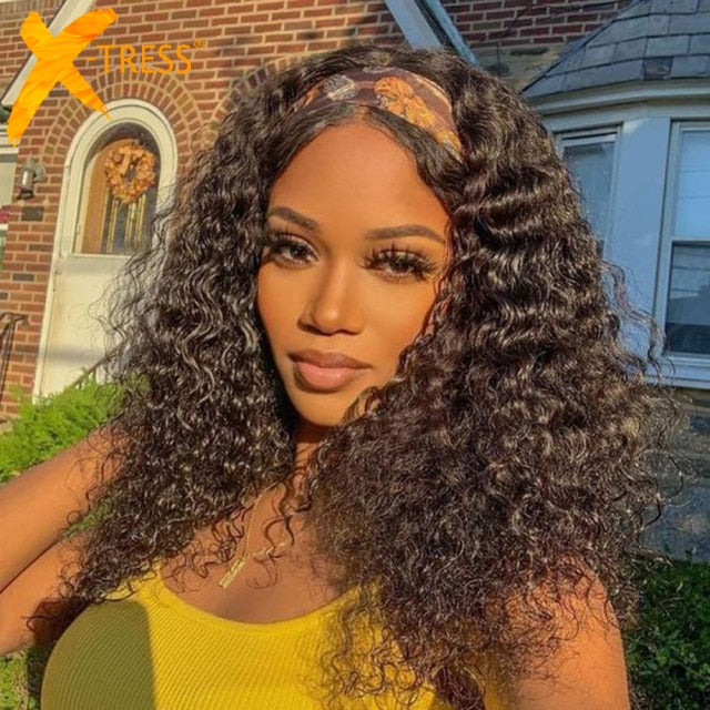 Kinky Curly Synthetic Headband Wig