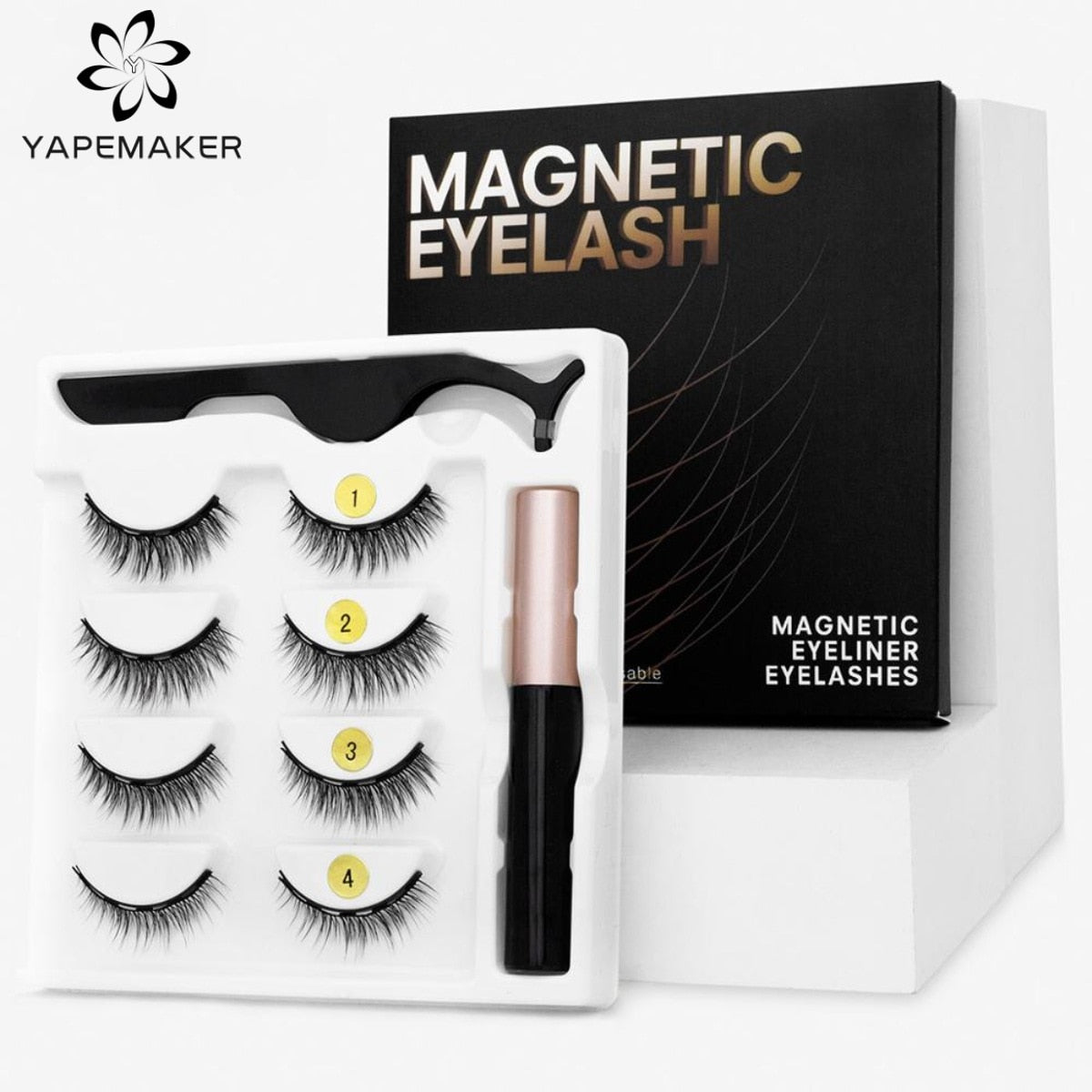 3D Mink Eyelashes with Magnetic Eyeliner