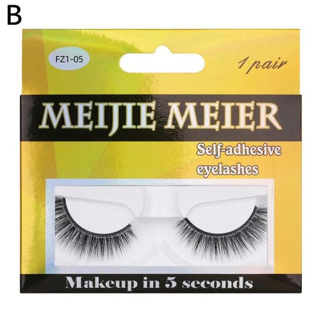 1Pair Glue Free 3D Faux Mink Eyelashes