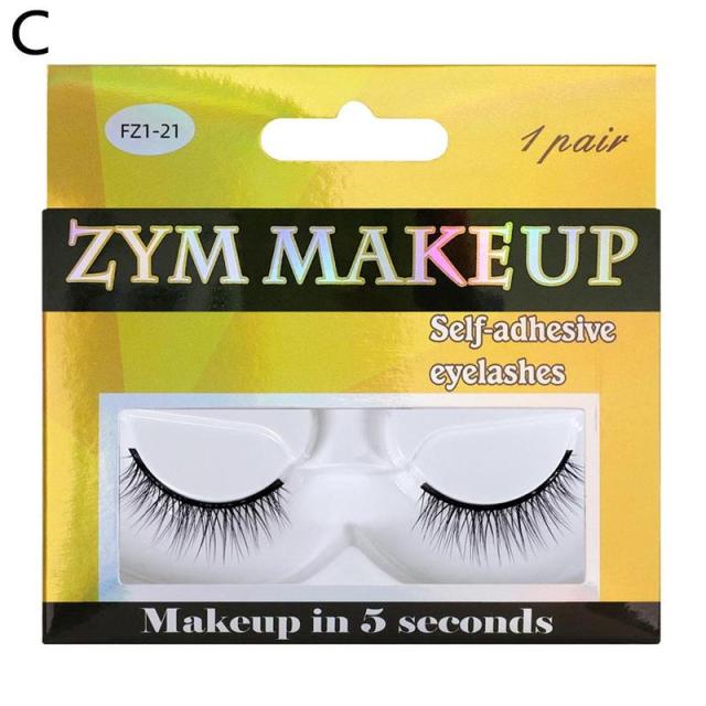 1Pair Glue Free 3D Faux Mink Eyelashes