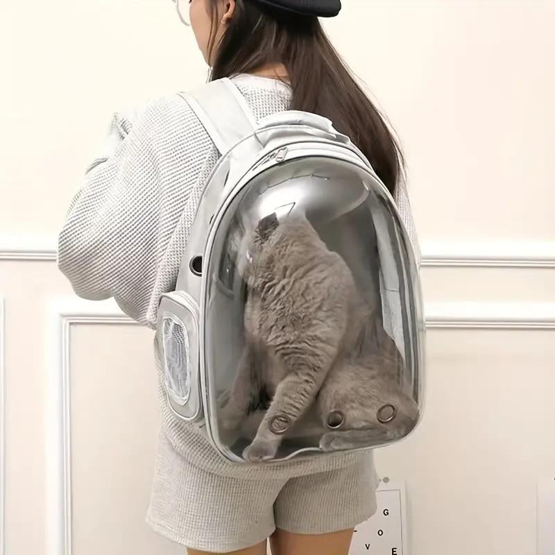 Portable Breathable Pet Carrier, Space Capsule Design Pet Travel Double Shoulder Bag, Outdoor Travel Pet Backpack, Dog & Cat Accessories, Dog Stuff, Cat Stuff, Pet Products