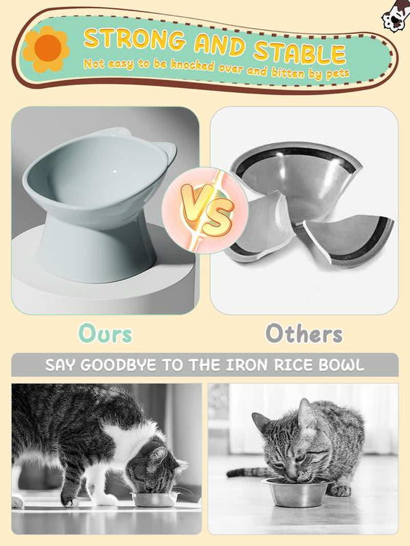 Elevated Feeding Bowl, Plastic, Cat Shaped Riased Puppy Feeding Bowl Suitable for Pet Neck Protection, Dog Accessories, Cat Accessories,Cat Bowls 1Pcs