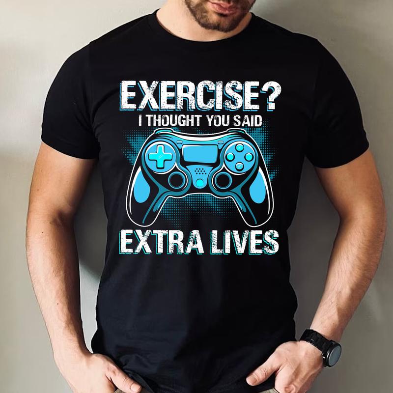 Extra Lives Funny Video Game Controller Retro Gamer Boys T-Shirt